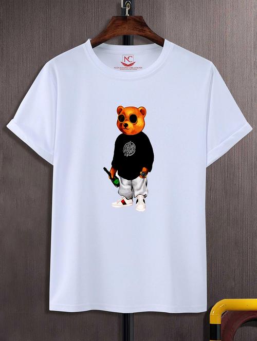 unisex white graphic printed t-shirt - 20824645 -  Standard Image - 0