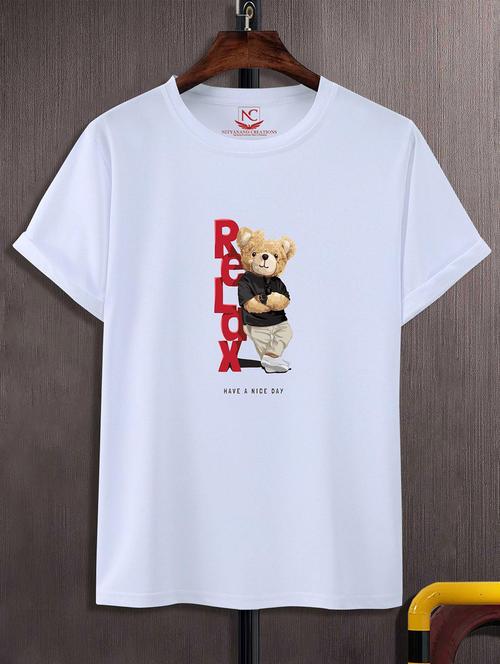 unisex white graphic printed t-shirt - 20824646 -  Standard Image - 0