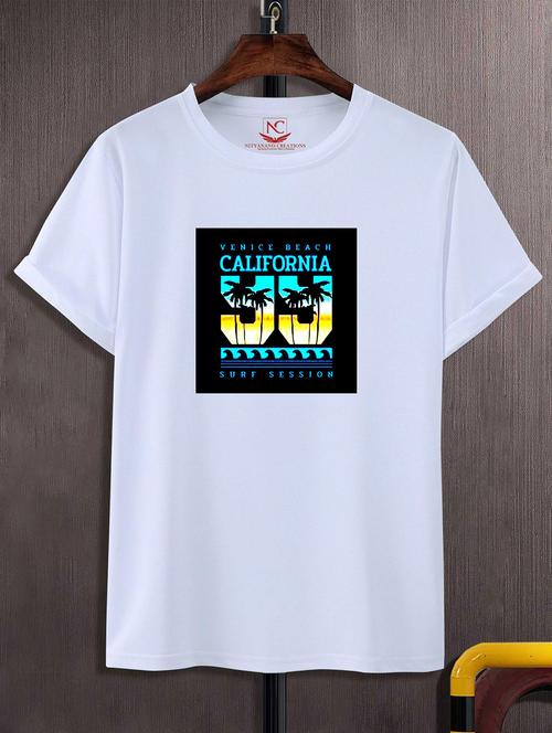 unisex white graphic printed t-shirt - 20824647 - Standard Image - 0