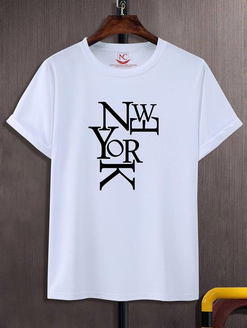 unisex white graphic printed t-shirt - 20824654 -  Standard Image - 0