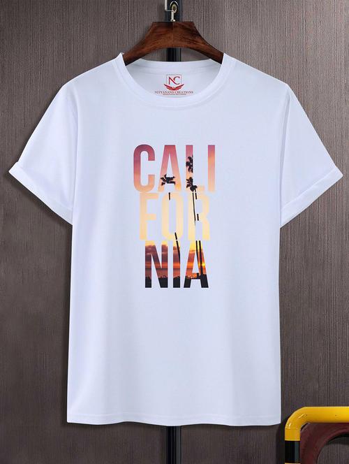 unisex white graphic printed t-shirt - 20824656 - Standard Image - 0