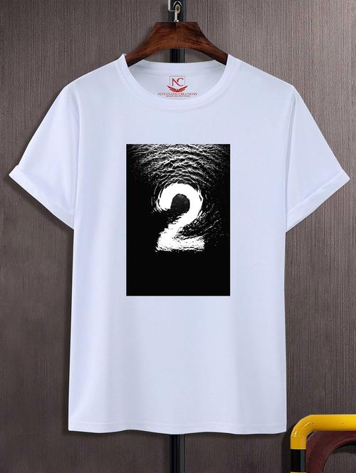 unisex white graphic printed t-shirt - 20824659 - Standard Image - 0