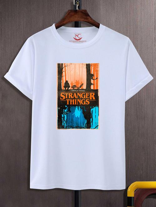 unisex white graphic printed t-shirt - 20824664 - Standard Image - 0