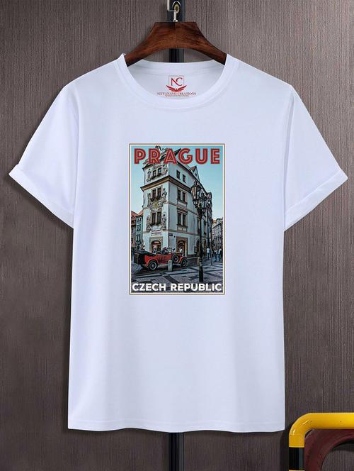 unisex white graphic printed t-shirt - 20824672 -  Standard Image - 0