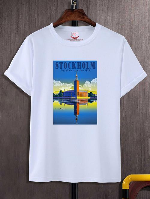 unisex white graphic printed t-shirt - 20824677 - Standard Image - 0