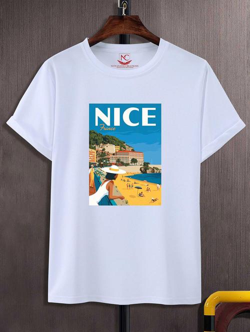 unisex white graphic printed t-shirt - 20824682 - Standard Image - 0