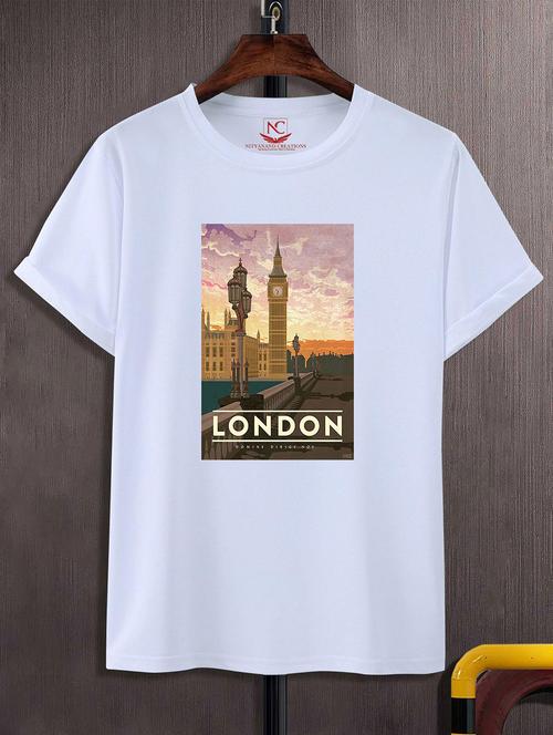 unisex white graphic printed t-shirt - 20824688 - Standard Image - 0