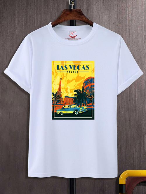 unisex white graphic printed t-shirt - 20824690 - Standard Image - 0