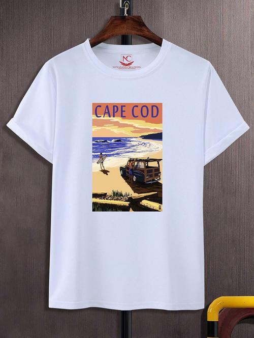 unisex white graphic printed t-shirt - 20824695 - Standard Image - 0