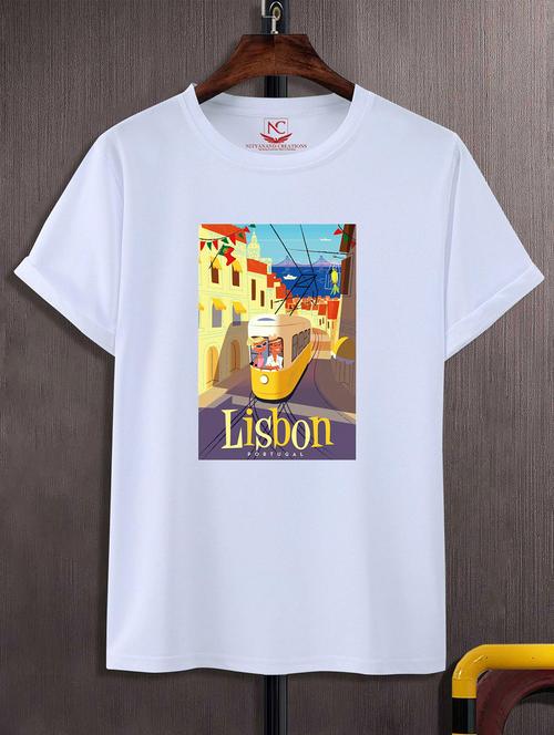 unisex white graphic printed t-shirt - 20824701 - Standard Image - 0