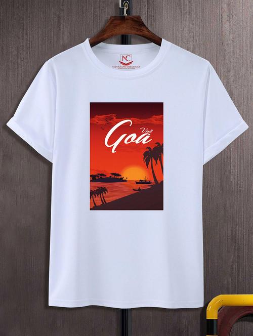 unisex white graphic printed t-shirt - 20824705 -  Standard Image - 0