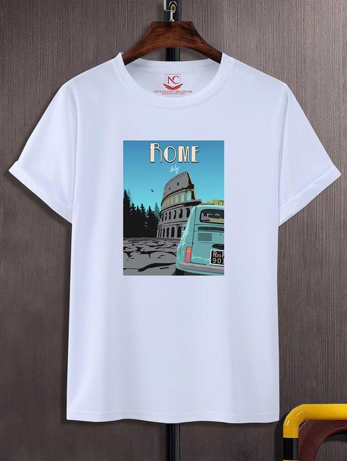 unisex white graphic printed t-shirt - 20824712 - Standard Image - 0