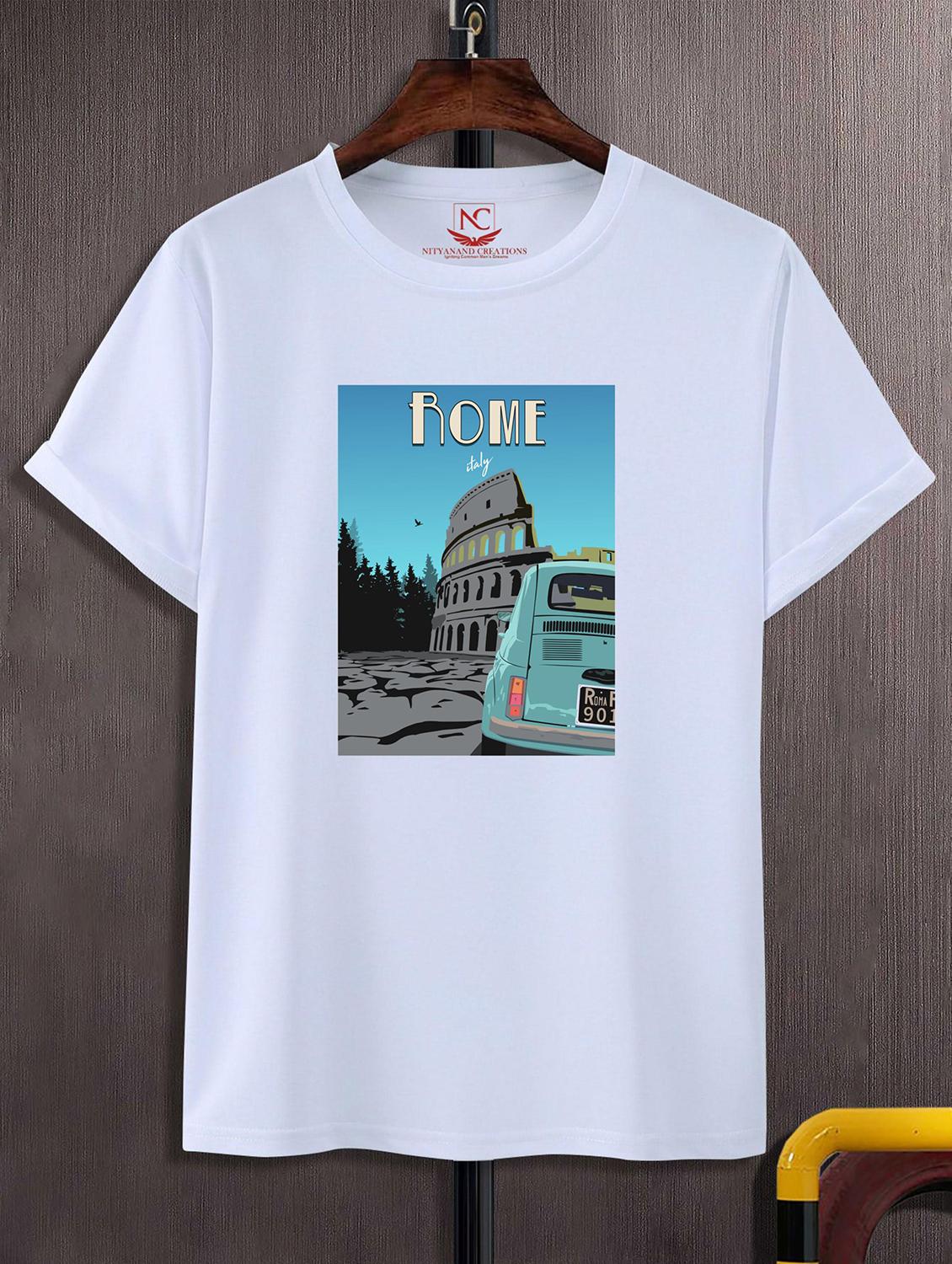 unisex white graphic printed t-shirt - 20824712 - Zoom Image - 0