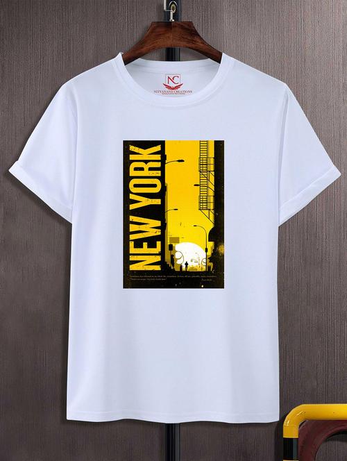 unisex white graphic printed t-shirt - 20824714 - Standard Image - 0
