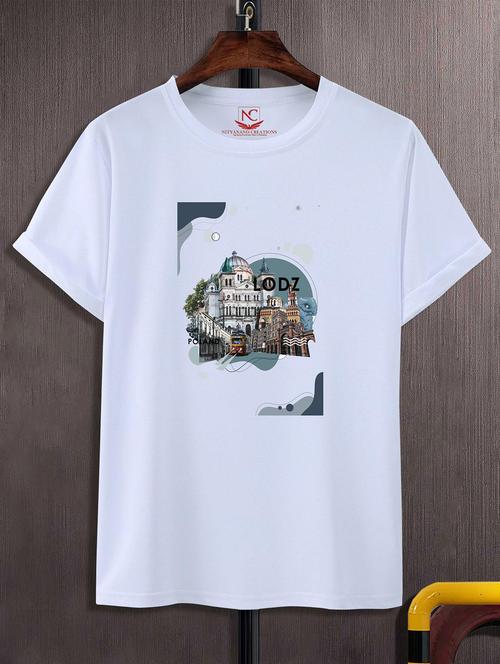 unisex white graphic printed t-shirt - 20824717 - Standard Image - 0