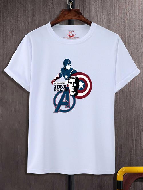 unisex white graphic printed t-shirt - 20824727 - Standard Image - 0