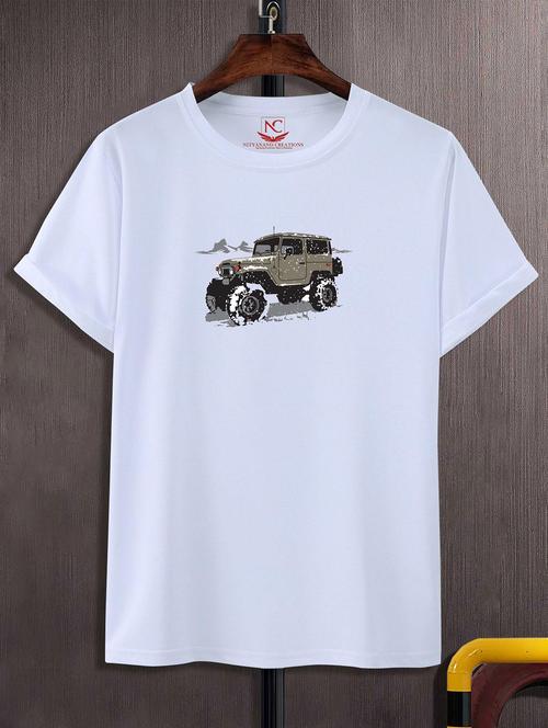 unisex white graphic printed t-shirt - 20824738 -  Standard Image - 0