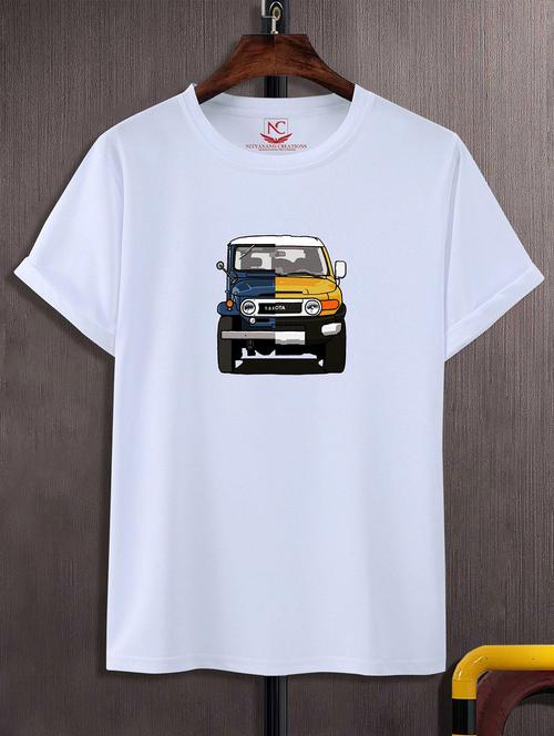unisex white graphic printed t-shirt - 20824739 -  Standard Image - 0