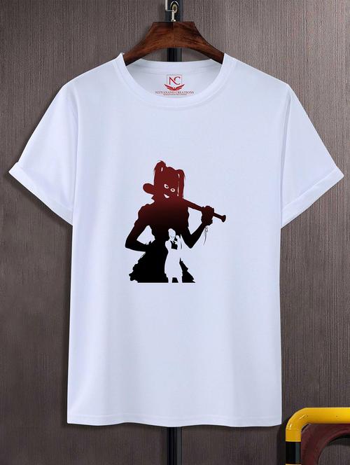 unisex white graphic printed t-shirt - 20824747 -  Standard Image - 0