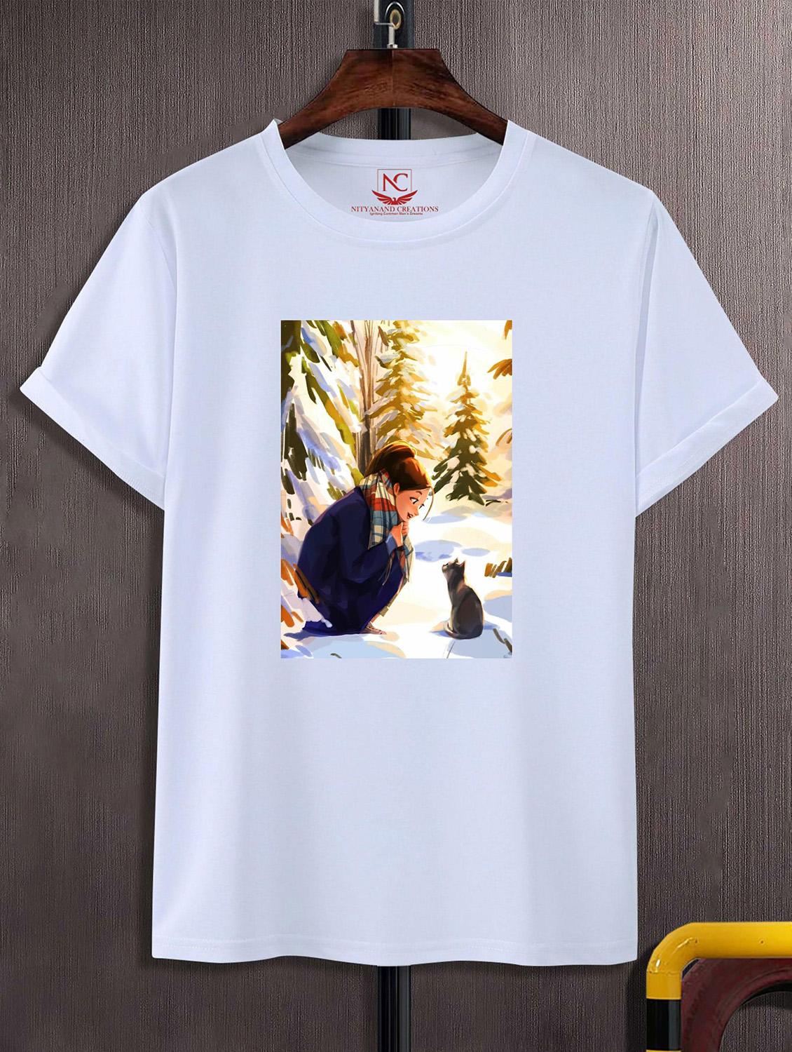 unisex white graphic printed t-shirt - 20824752 -  Zoom Image - 0