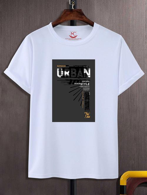 unisex white graphic printed t-shirt - 20824757 -  Standard Image - 0