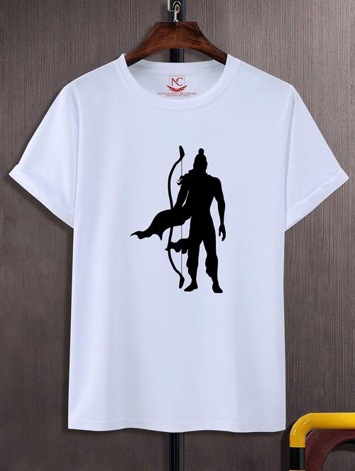 unisex white graphic printed t-shirt - 20824762 -  Standard Image - 0