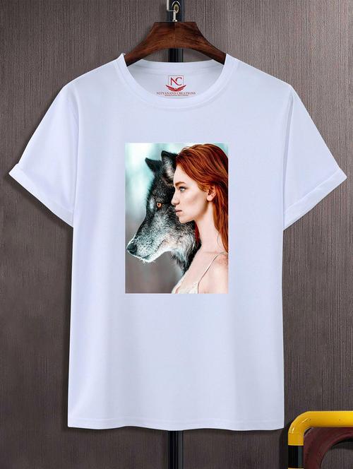 unisex white graphic printed t-shirt - 20824773 -  Standard Image - 0