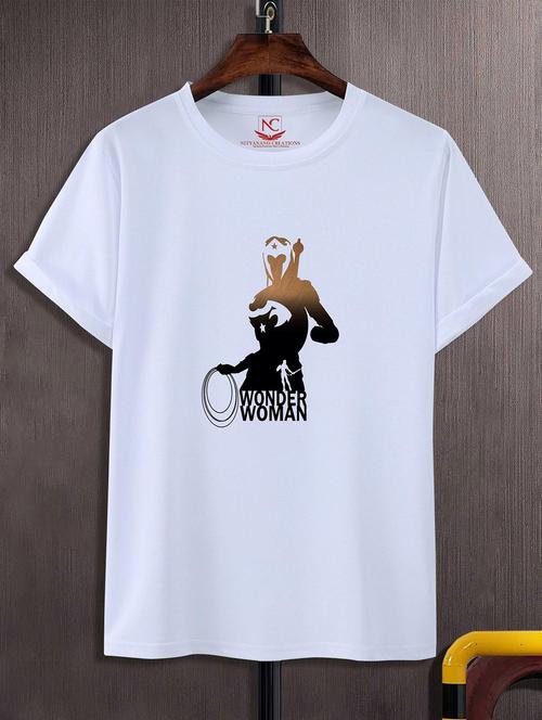 unisex white graphic printed t-shirt - 20824775 -  Standard Image - 0