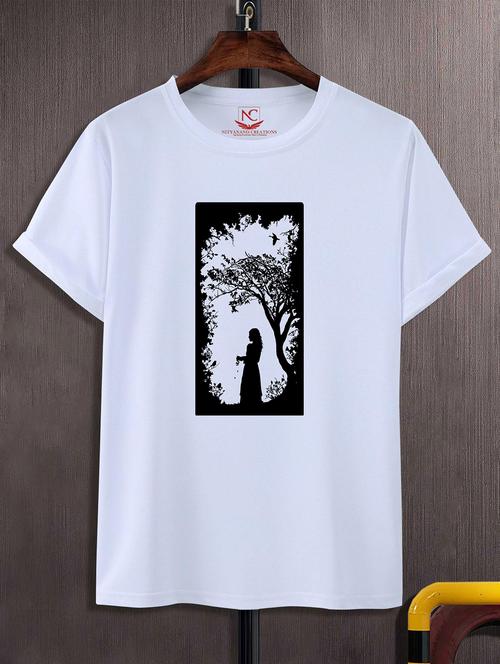 unisex white graphic printed t-shirt - 20824795 -  Standard Image - 0