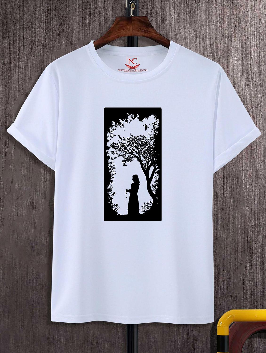 unisex white graphic printed t-shirt - 20824795 -  Zoom Image - 0