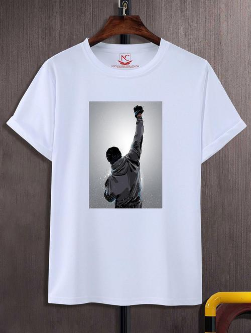 unisex white graphic printed t-shirt - 20824796 - Standard Image - 0