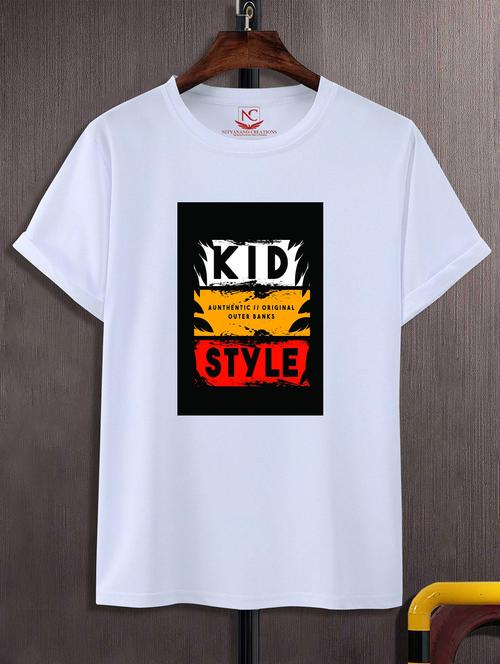 unisex white graphic printed t-shirt - 20824861 - Standard Image - 0