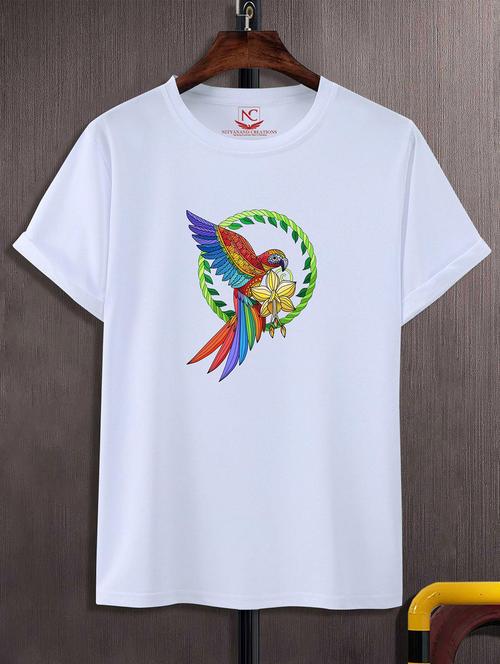 unisex white graphic printed t-shirt - 20824869 -  Standard Image - 0