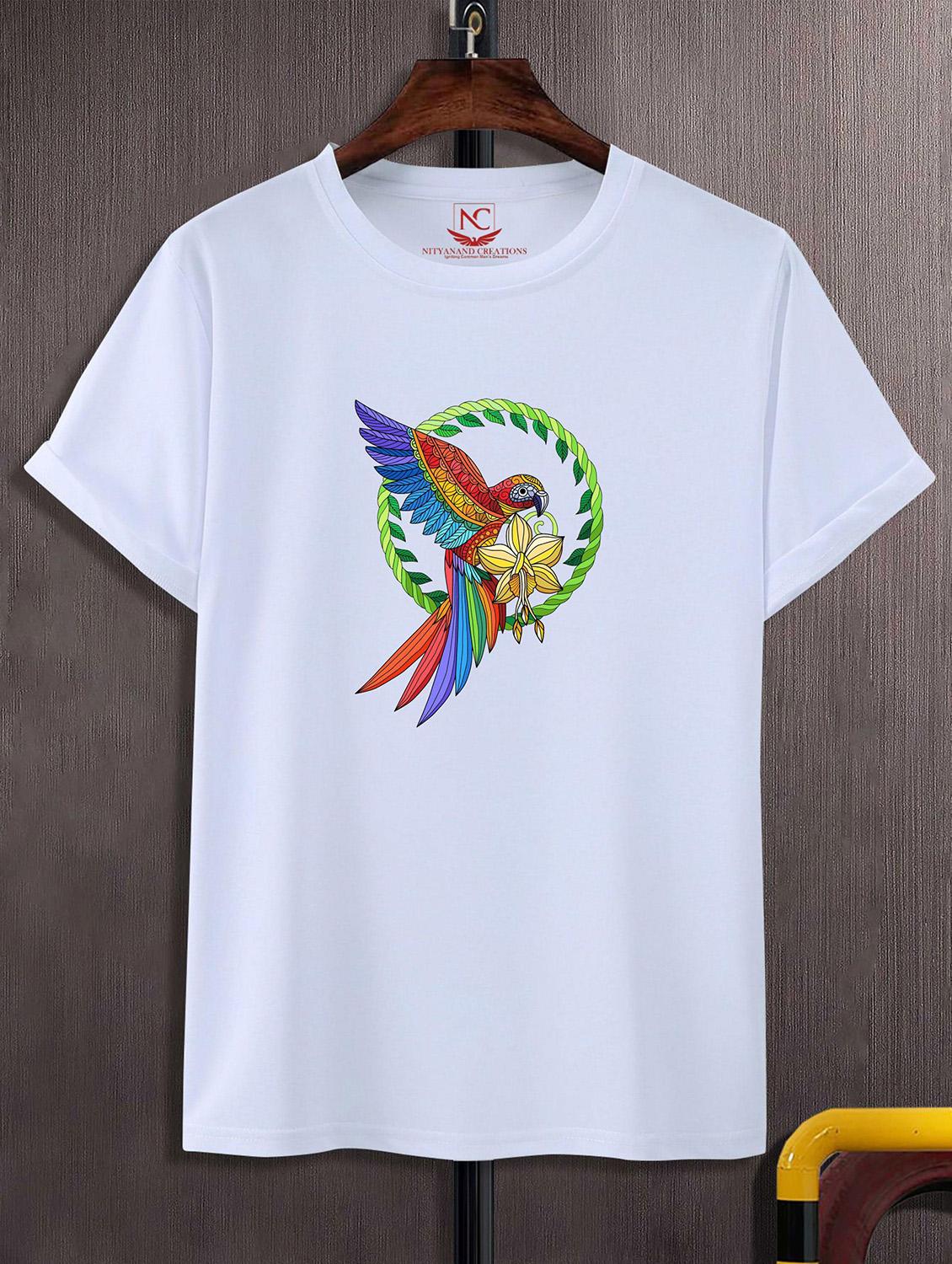 unisex white graphic printed t-shirt - 20824869 -  Zoom Image - 0