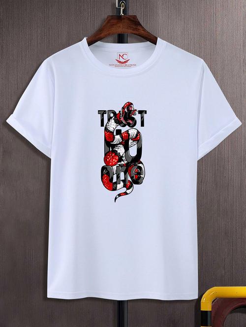 unisex white graphic printed t-shirt - 20824878 - Standard Image - 0