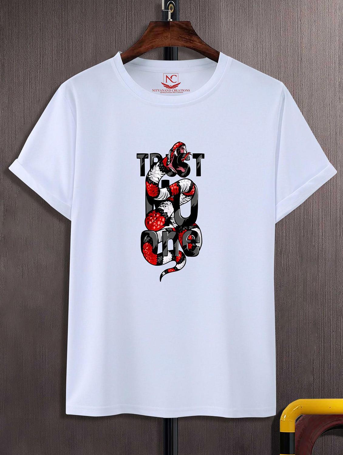 unisex white graphic printed t-shirt - 20824878 - Zoom Image - 0