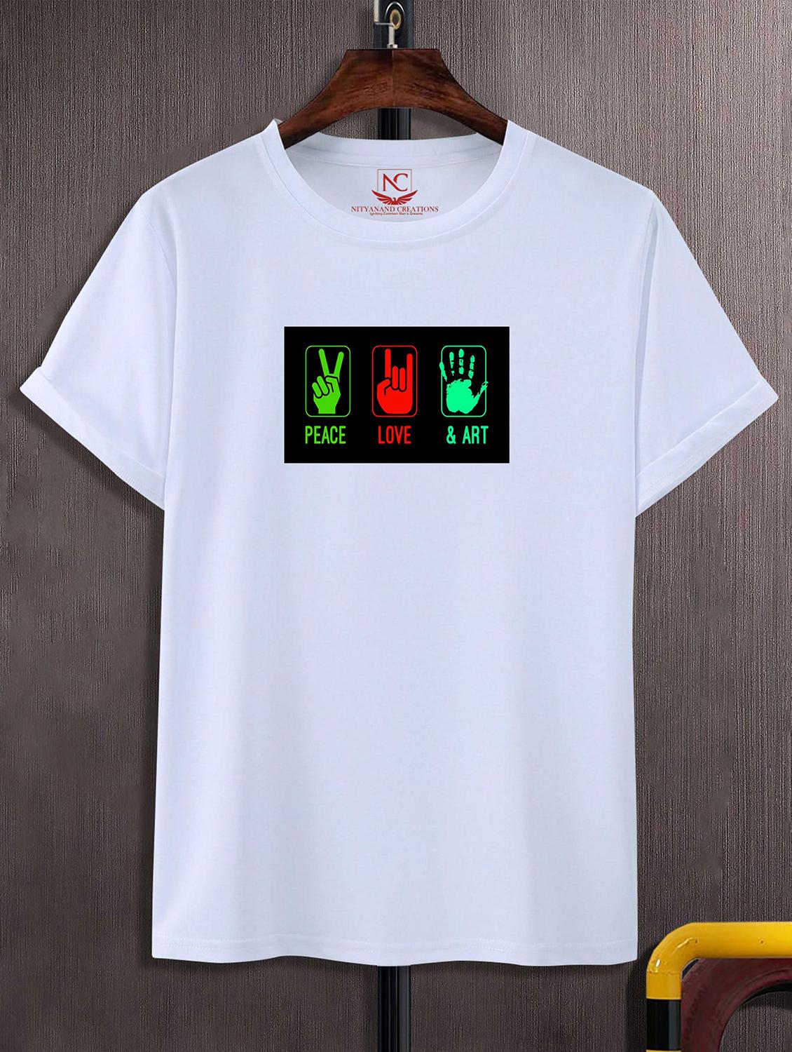 unisex white graphic printed t-shirt - 20824886 - Zoom Image - 0