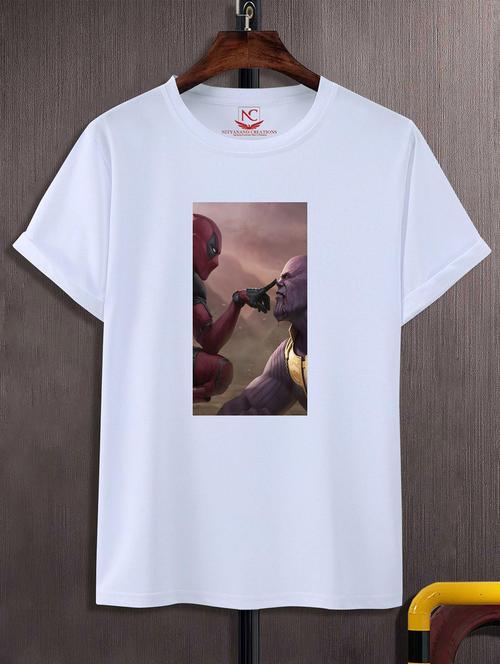unisex white graphic printed t-shirt - 20824887 -  Standard Image - 0