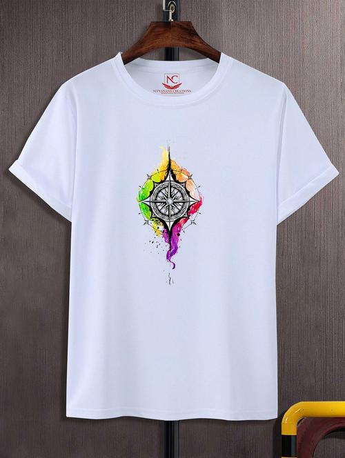 unisex white graphic printed t-shirt - 20824889 -  Standard Image - 0