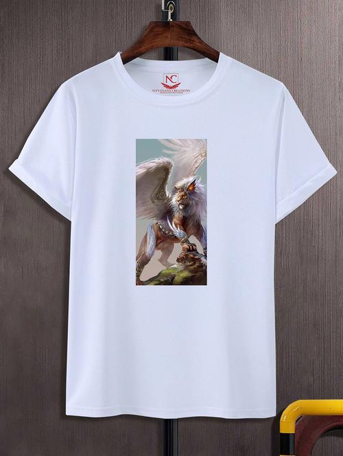 unisex white graphic printed t-shirt - 20824894 -  Standard Image - 0