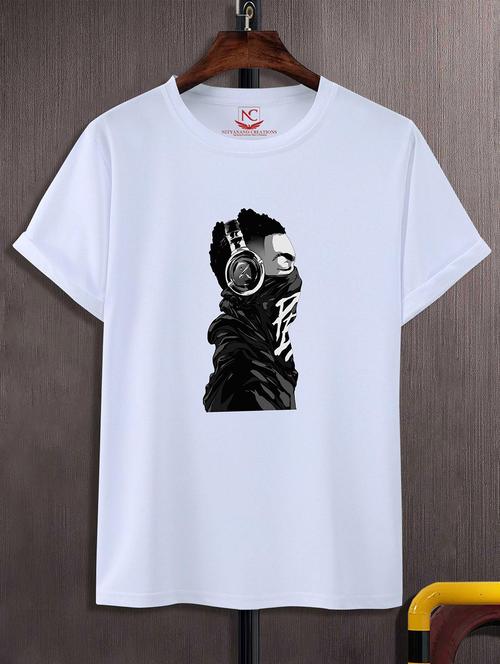 unisex white graphic printed t-shirt - 20824912 -  Standard Image - 0