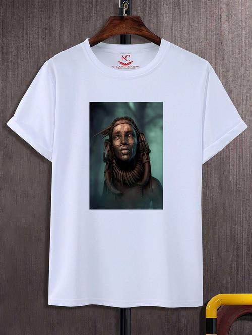 unisex white graphic printed t-shirt - 20824915 -  Standard Image - 0