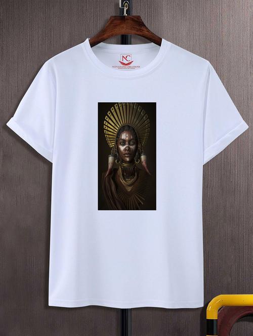 unisex white graphic printed t-shirt - 20824920 -  Standard Image - 0