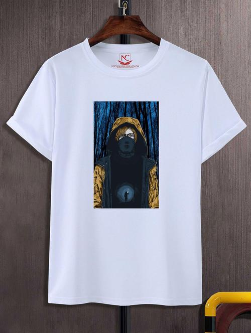 unisex white graphic printed t-shirt - 20824923 - Standard Image - 0