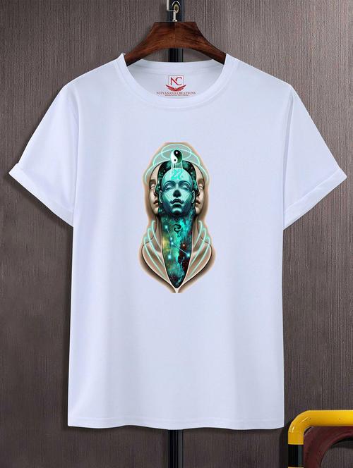 unisex white graphic printed t-shirt - 20824930 -  Standard Image - 0