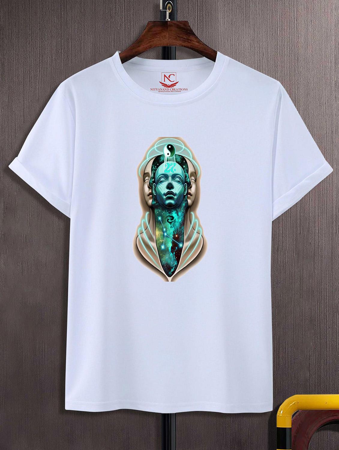 unisex white graphic printed t-shirt - 20824930 -  Zoom Image - 0