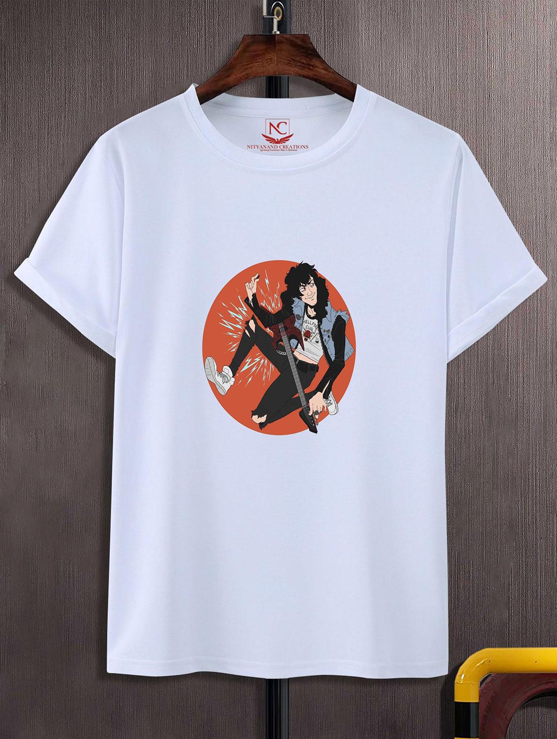 unisex white graphic printed t-shirt - 20824947 -  Zoom Image - 0