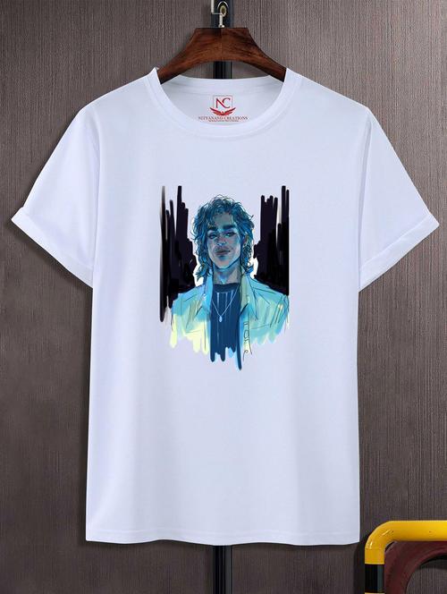 unisex white graphic printed t-shirt - 20824949 -  Standard Image - 0