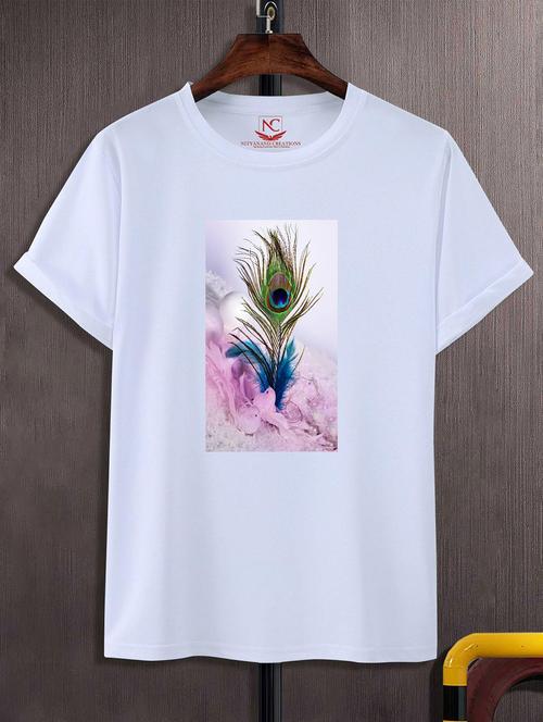 unisex white graphic printed t-shirt - 20824963 - Standard Image - 0