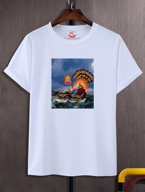 unisex white graphic printed t-shirt - 20824964 -  Standard Image - 0